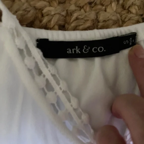 Ark & Co White Crochet Maxi Dress Small - Picture 6 of 6